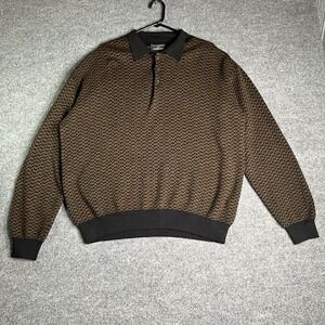 Gianni Bugli Milano For Mientus Polo Sweater Mens Size 58 Merino Wool Italy